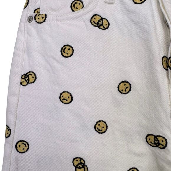 NEW Reformation Mixed Emotions High Rise Straight Jeans Vintage White Size 24 - Picture 9 of 12